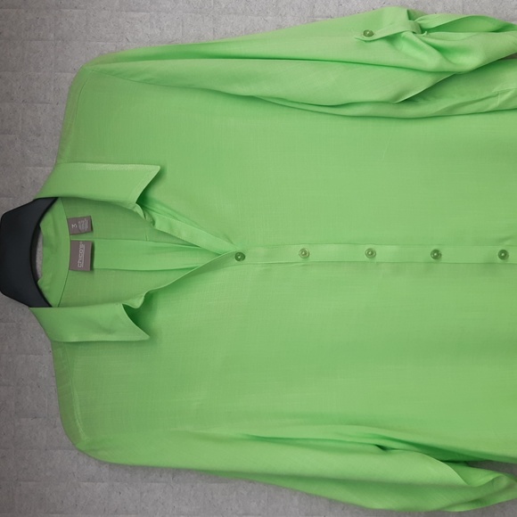 Chico's Bright Green Blouse - Picture 2 of 8